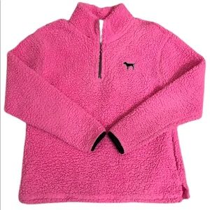 PINK | Pink Sherpa Half Zip